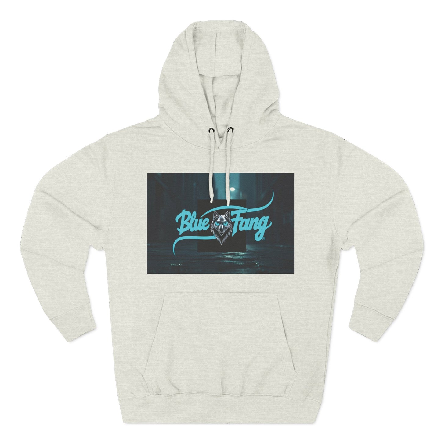 Fearless Blue Fang Hoodie, Fleece Hoodie for Music Lovers, Edgy Streetwear, Gift for Him/Her, Casual Fall/Winter Wear