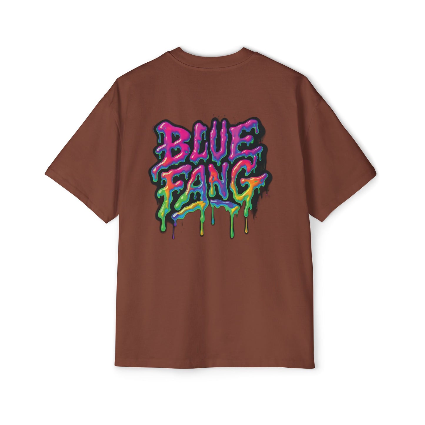 Men's Oversized Graphic Tee - Blue Fang Design, Streetwear Fashion, Casual Style, Unique Gift for Men, Trendy T-Shirt