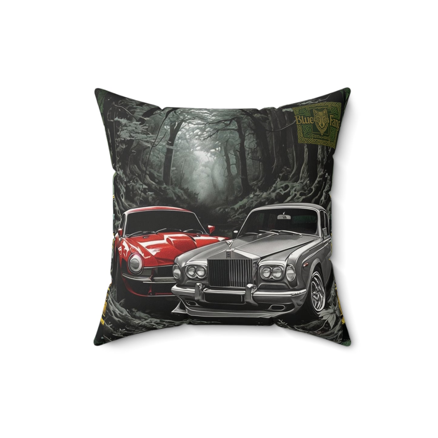 Copy of Square Pillow - Beach Side Classic Car Design