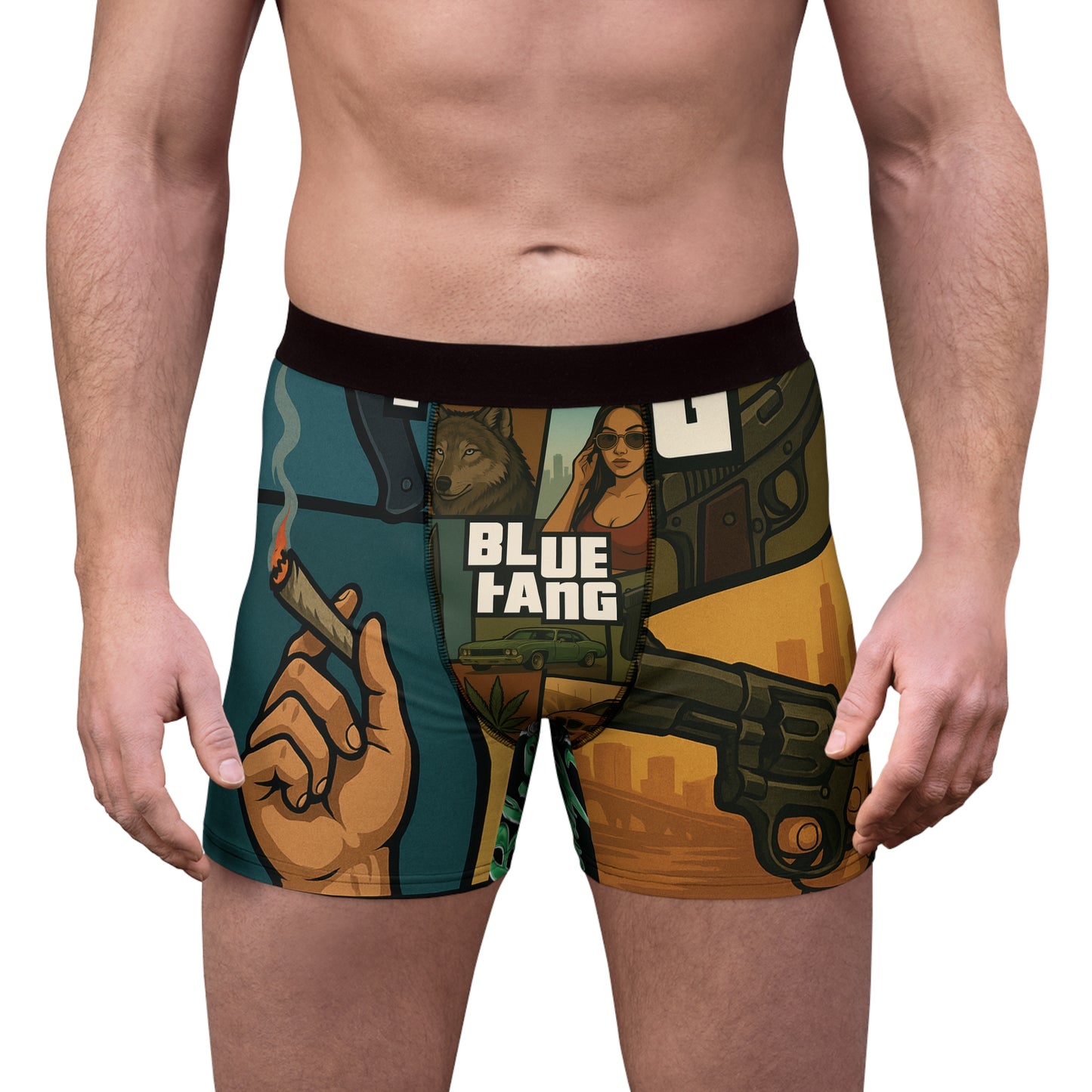 Men's Boxer Briefs - Blue Fang GTA Style