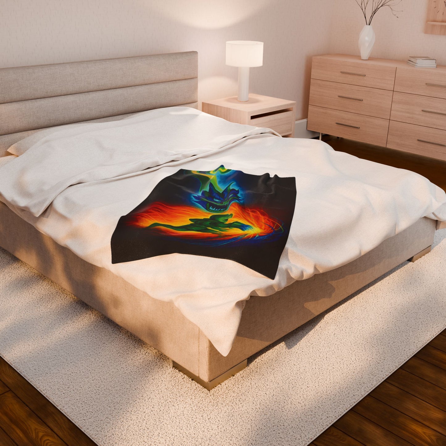Colorful Velveteen Plush Blanket, Cozy Throw for Gamers, Ideal for Movie Nights, Gift for Birthdays or Holidays, Bedroom Decor