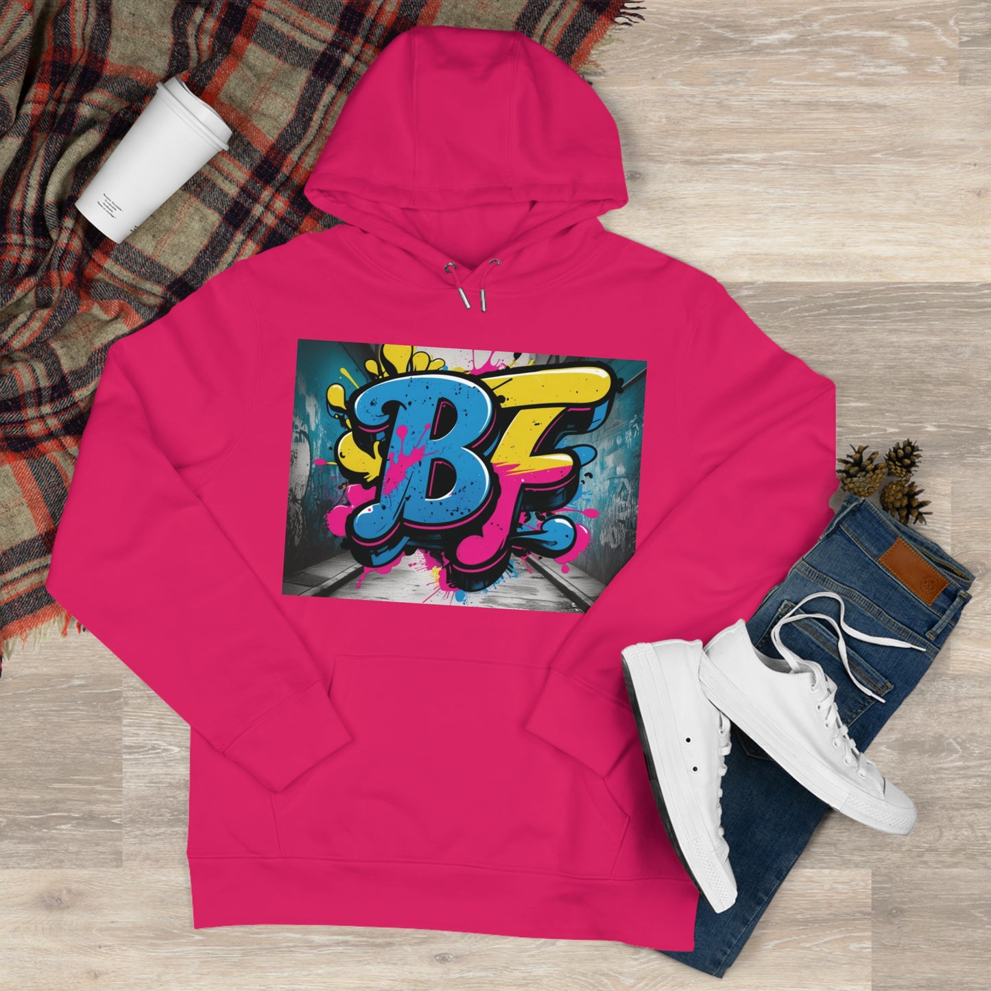 Vibrant Street Art Hooded Sweatshirt, Unisex Trendy Hoodie for Teens, Cool Graffiti Style, Stylish Casual Wear, Perfect Gift for Art Lovers
