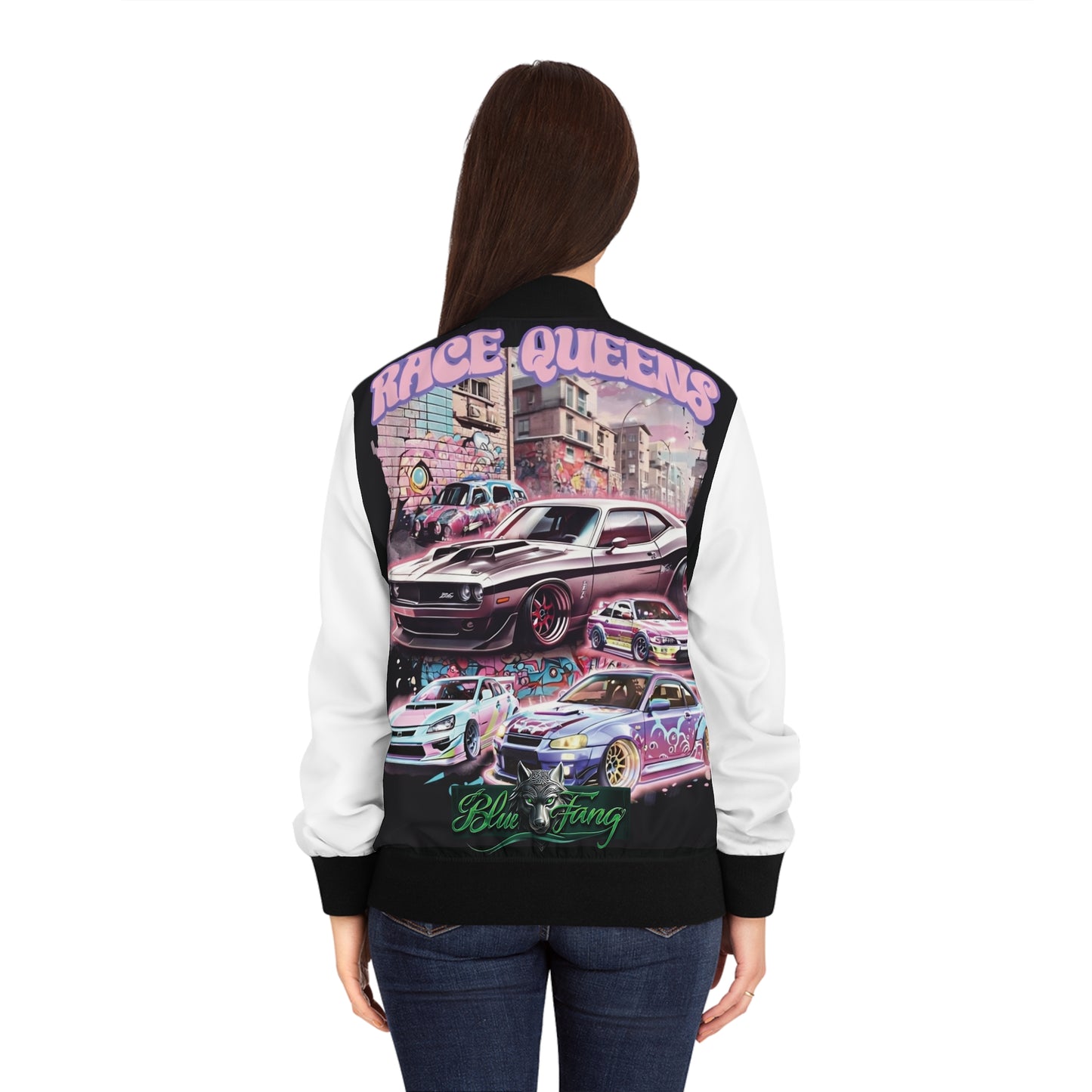 Women's Bomber Jacket - Edgy Streetwear, Graphic Design, Layering Piece, Unique Gift, Fashion Statement