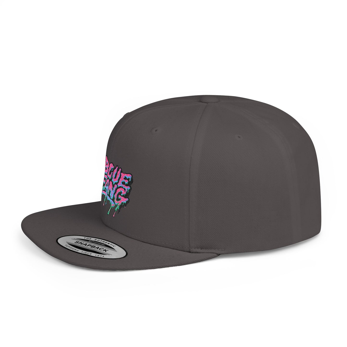 Retro-Inspired Flat Bill Snapback Cap, Hip-Hop Style Hat, Streetwear Accessory, Urban Fashion, Gift for Trendsetters