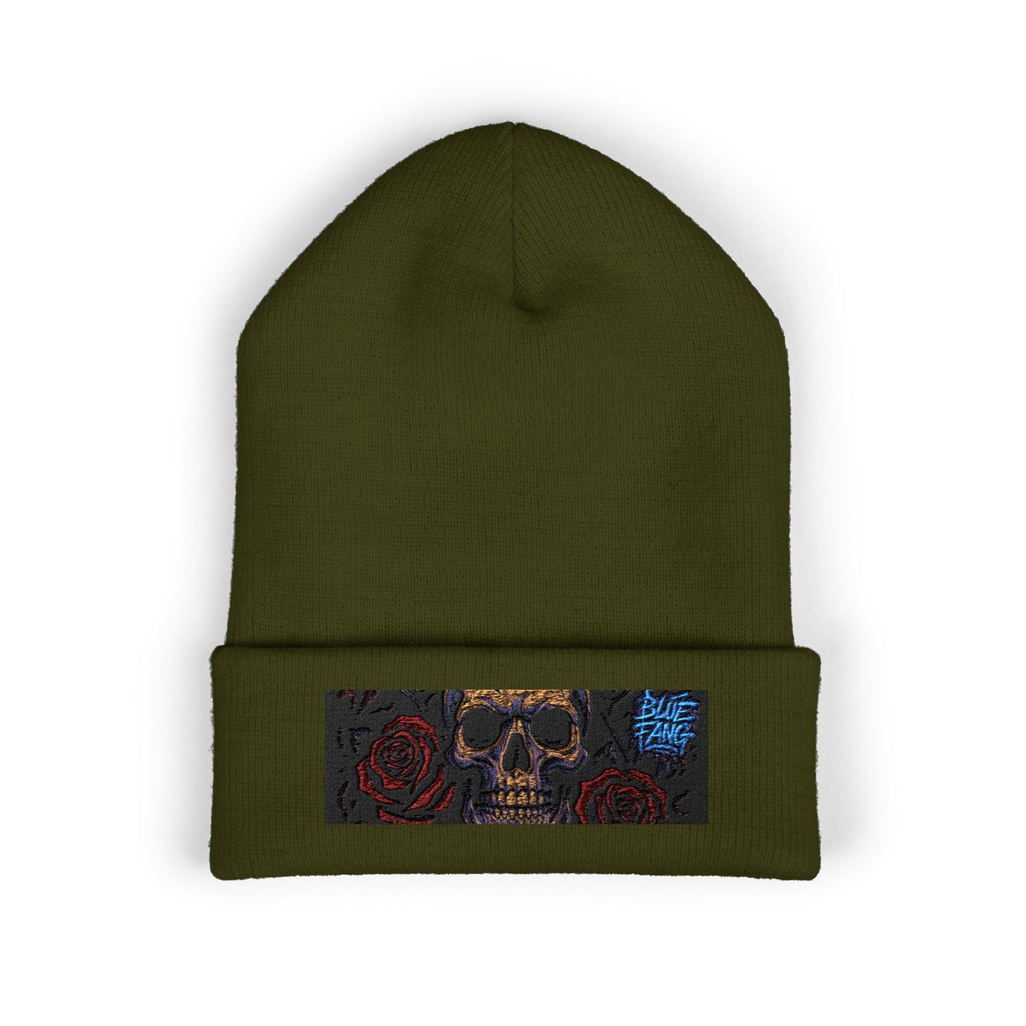 Skull & Roses Cuffed Beanie | Embroidered Winter Hat for Fashion Lovers, Unique Gift for Him/Her, Holiday Accessory, Cozy Casual Style