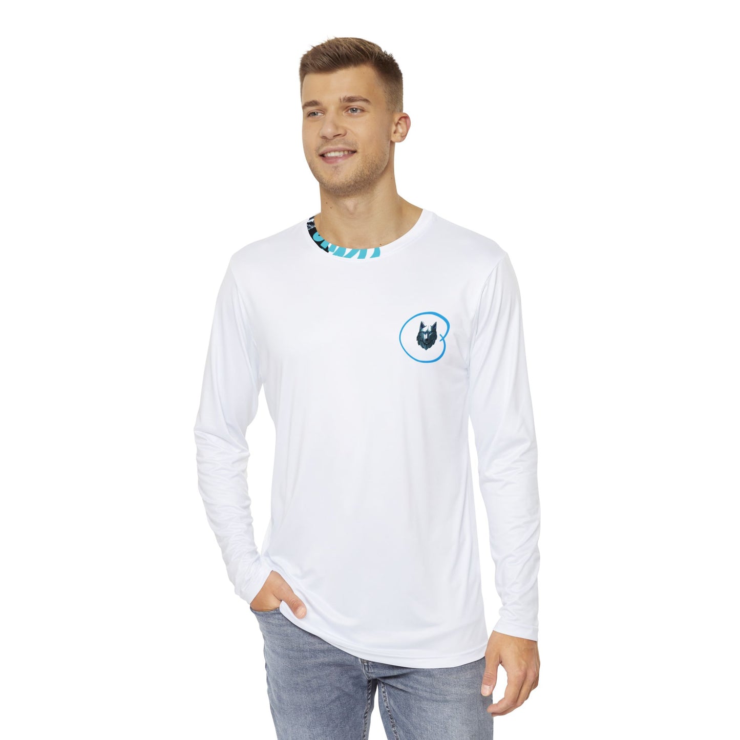 Men's Long Sleeve Shirt - Wolf T-Shirt Design