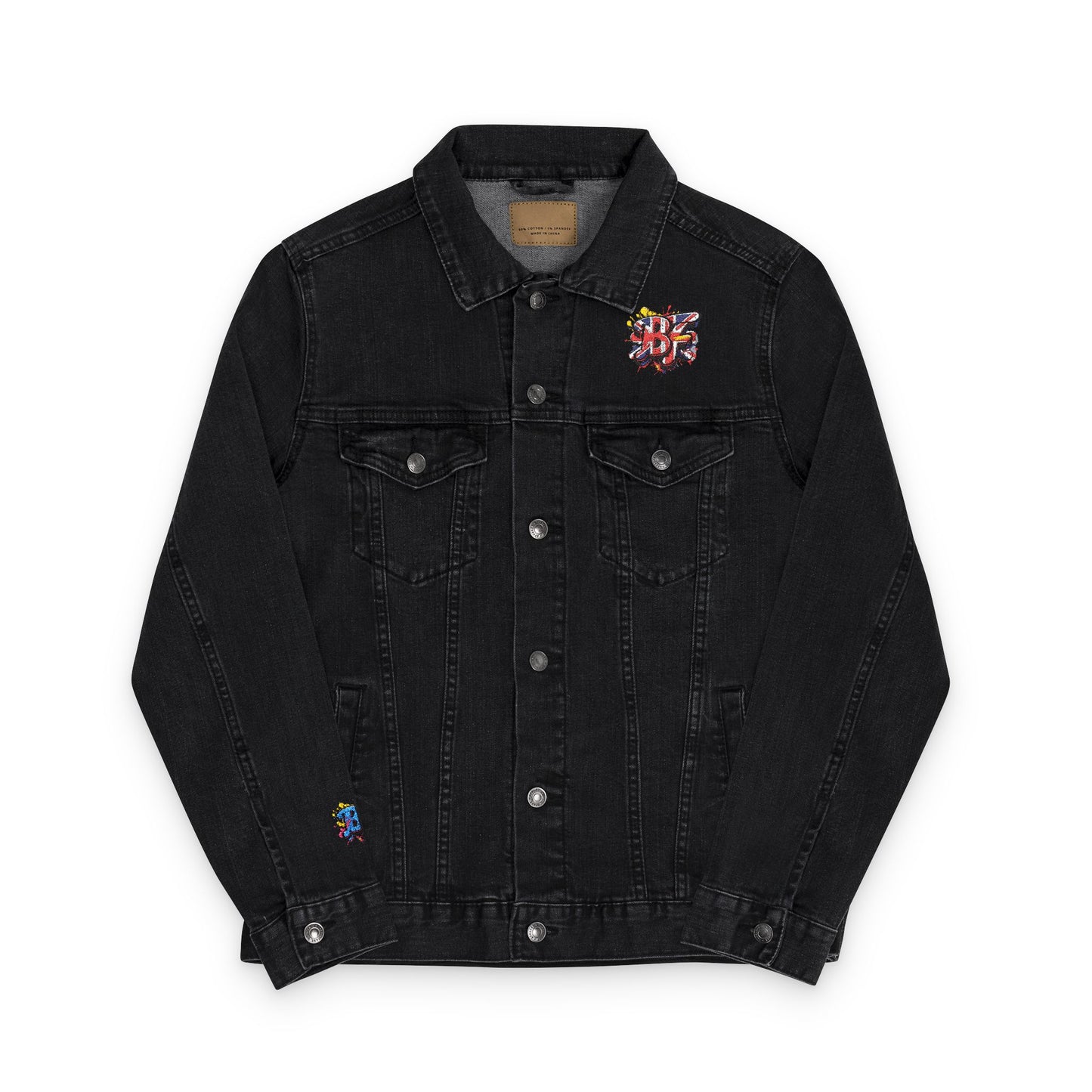 Unisex Embroidered Denim Jacket - Trendy Outerwear for Casual Vibes, Street Style, Gift for Music Lovers, Summer Festivals, Everyday Wear