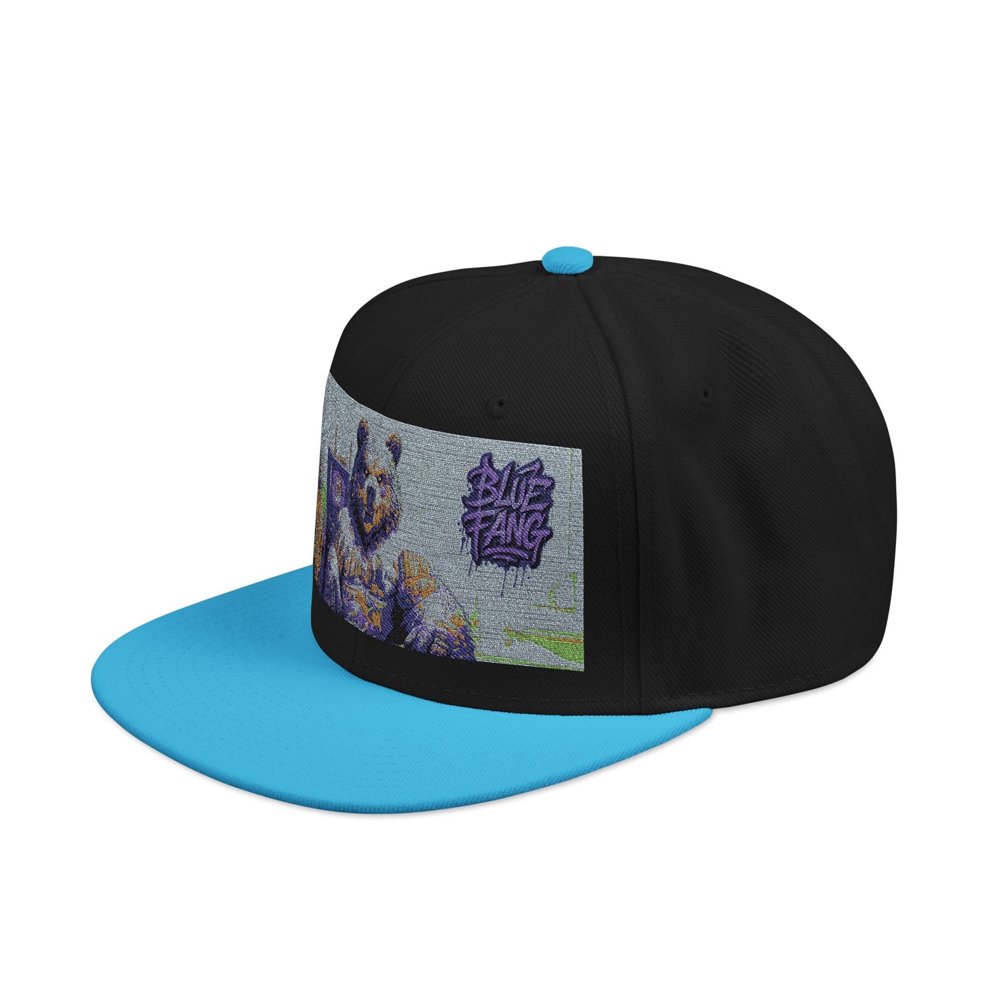 Snapback Cap Embroidered with Edgy Bear Design