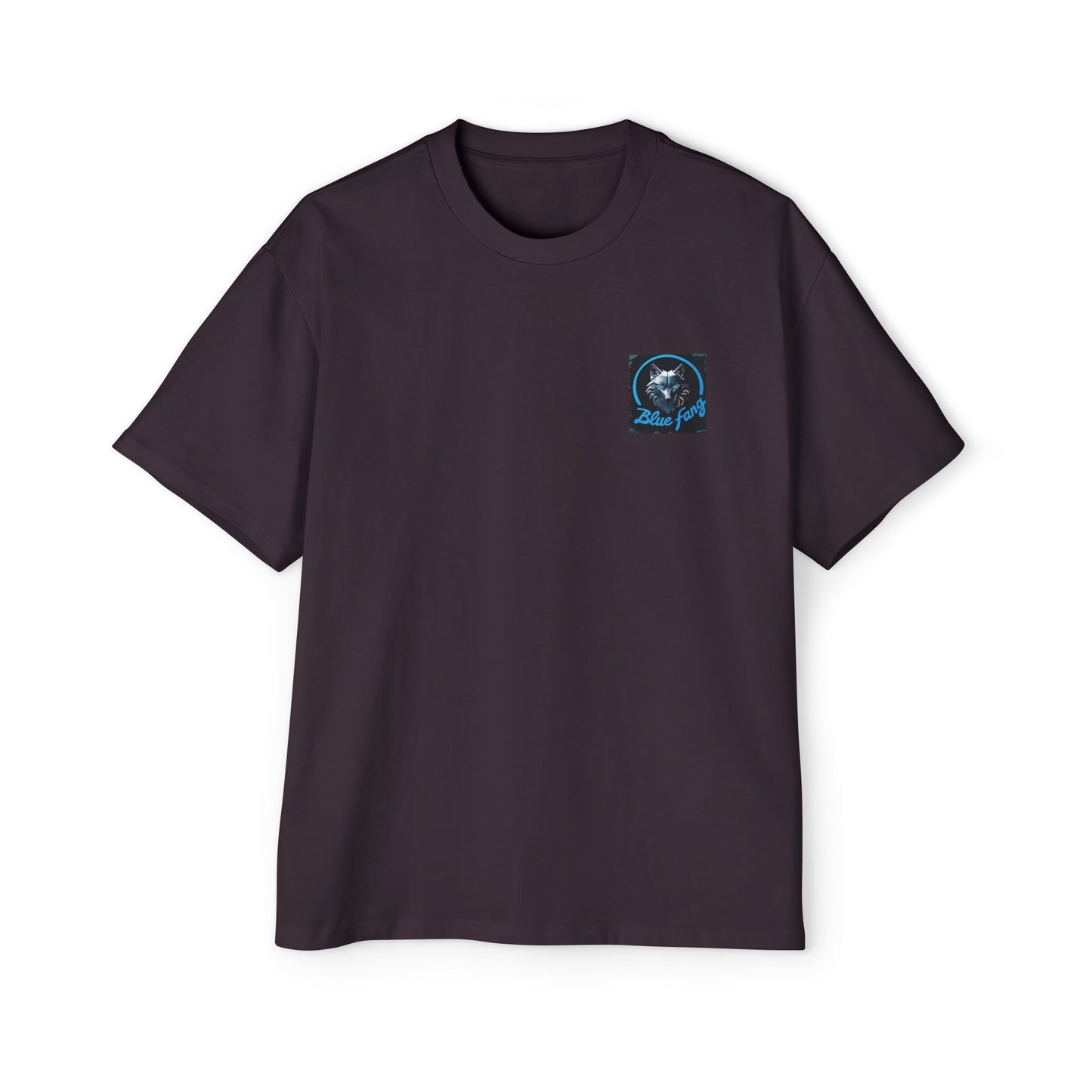 Fearless Blue Fang Men's Heavy Oversized Tee, Graphic Shirt for Casual Wear, Gift for Him, Streetwear Fashion, Unique Art Tee