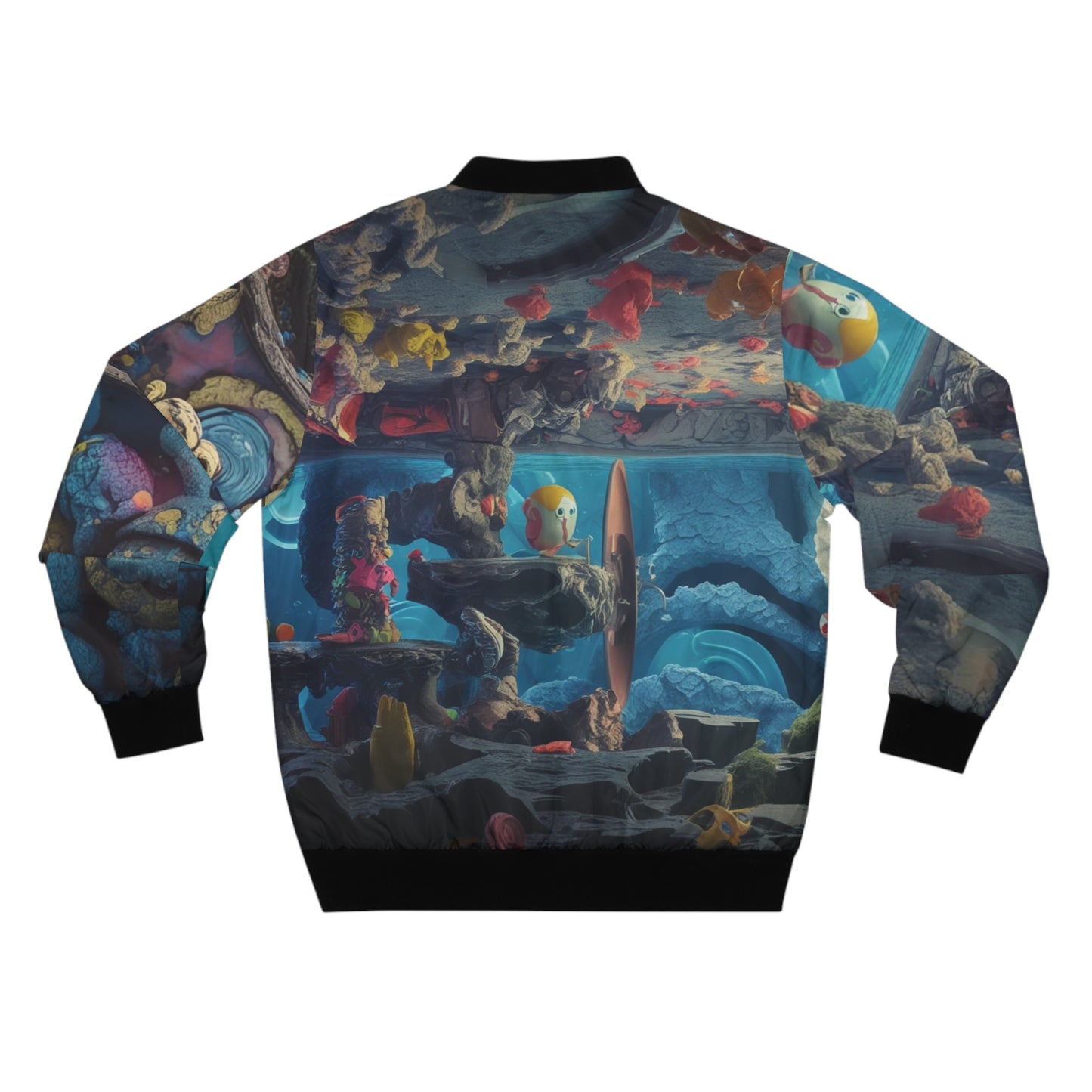 Bomber Jacket - Underwater Trippy Sea Water World Print