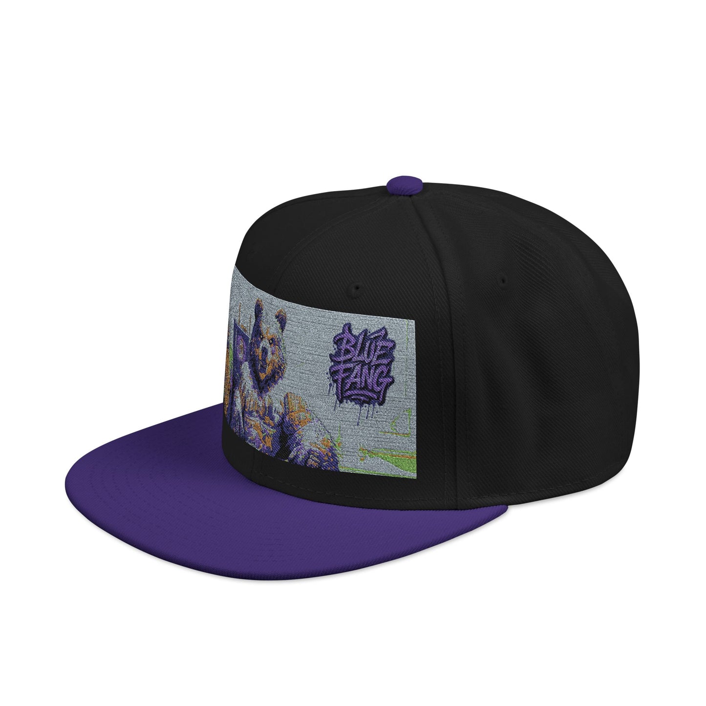 Snapback Cap Embroidered with Edgy Bear Design