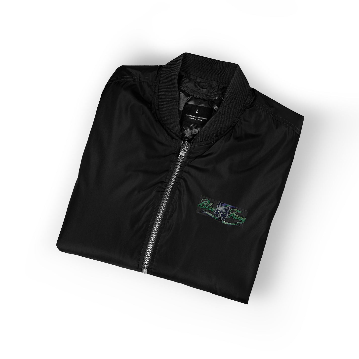 Embroidered Recycled Bomber Jacket, Eco-Friendly Fashion, Gothic Aesthetic, Unique Gift, Casual Streetwear