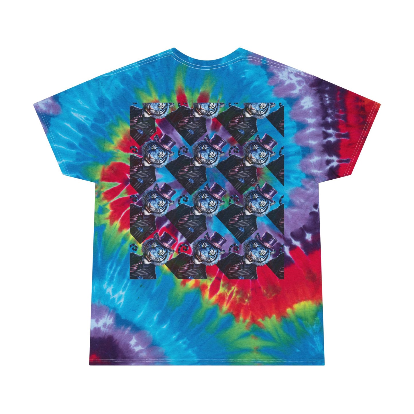 Spiral Tie-Dye Tee | Blue Fang Graphic T-Shirt, Bohemian Style, Festival Wear, Vintage Vibe, Unisex Apparel