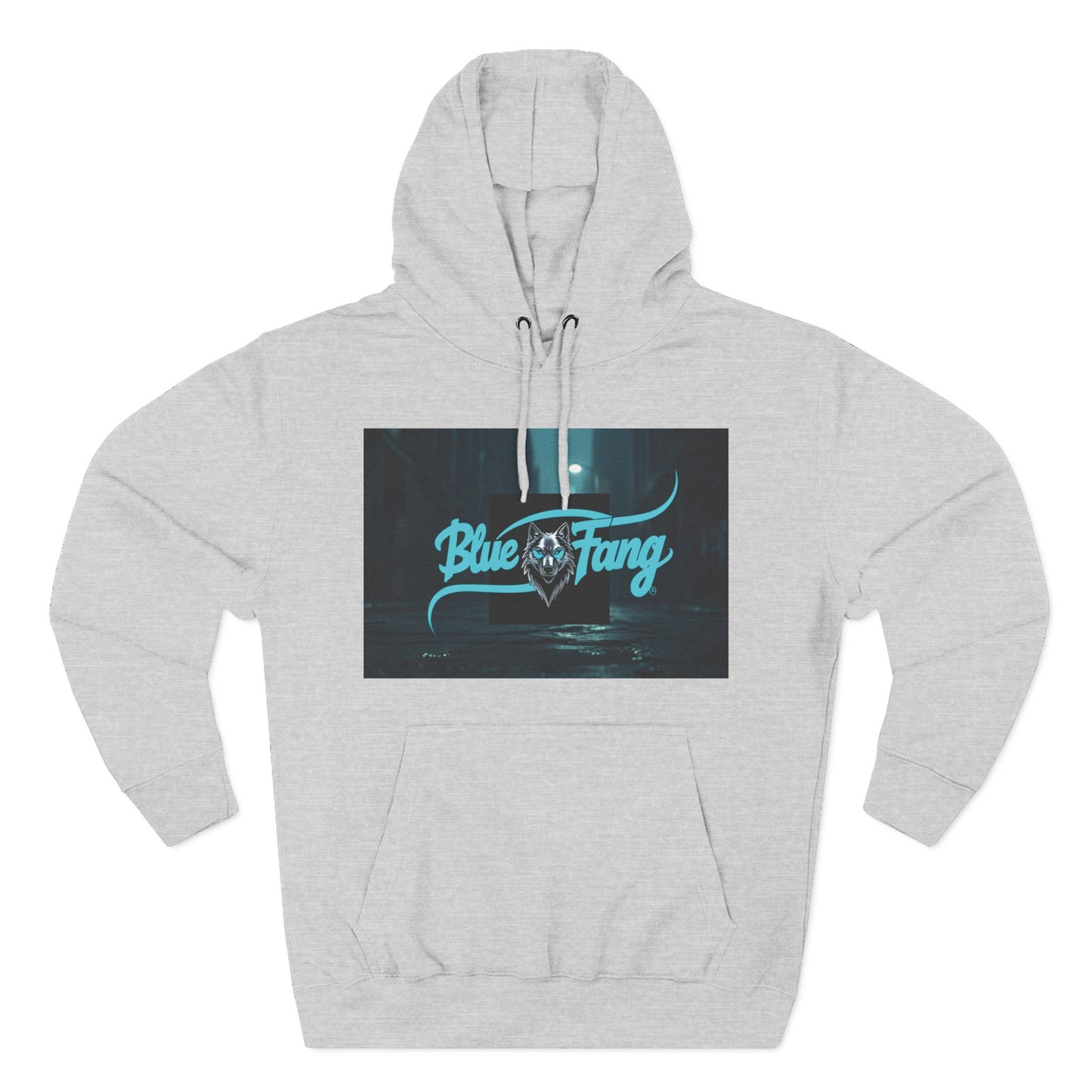 Fearless Blue Fang Hoodie, Fleece Hoodie for Music Lovers, Edgy Streetwear, Gift for Him/Her, Casual Fall/Winter Wear
