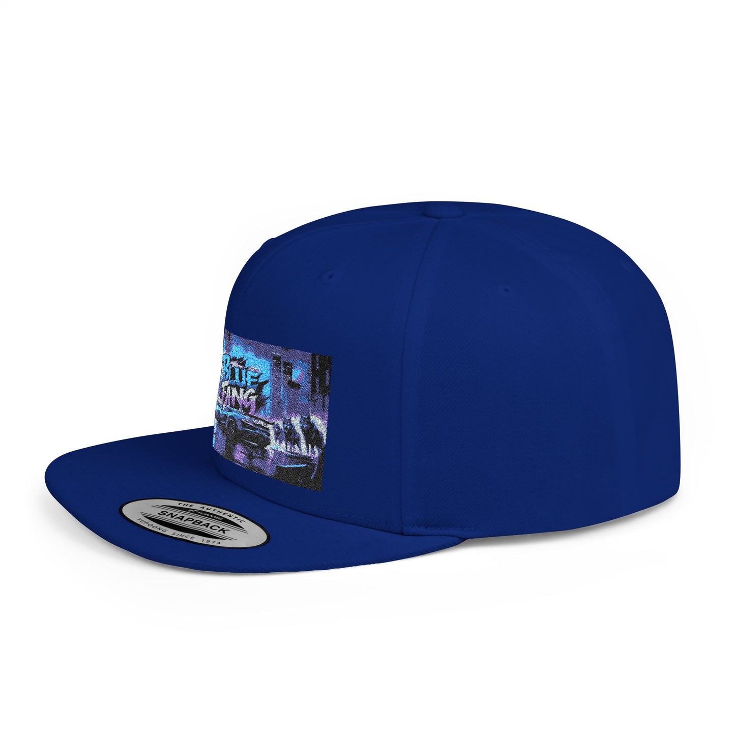 Retro-Inspired Flat Bill Snapback Cap, Hip-Hop Style Hat, Streetwear Accessory, Urban Fashion, Gift for Trendsetters