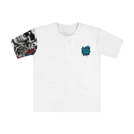 Men's Graphic T-Shirt, Unique Streetwear Tee, Skull and Rose Art, Hip Hop Fashion, Casual Summer Style, Gift for Him