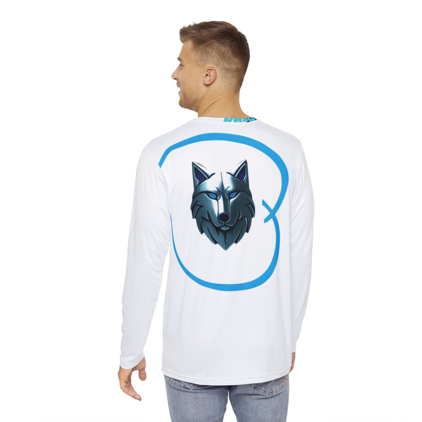 Men's Long Sleeve Shirt - Wolf T-Shirt Design