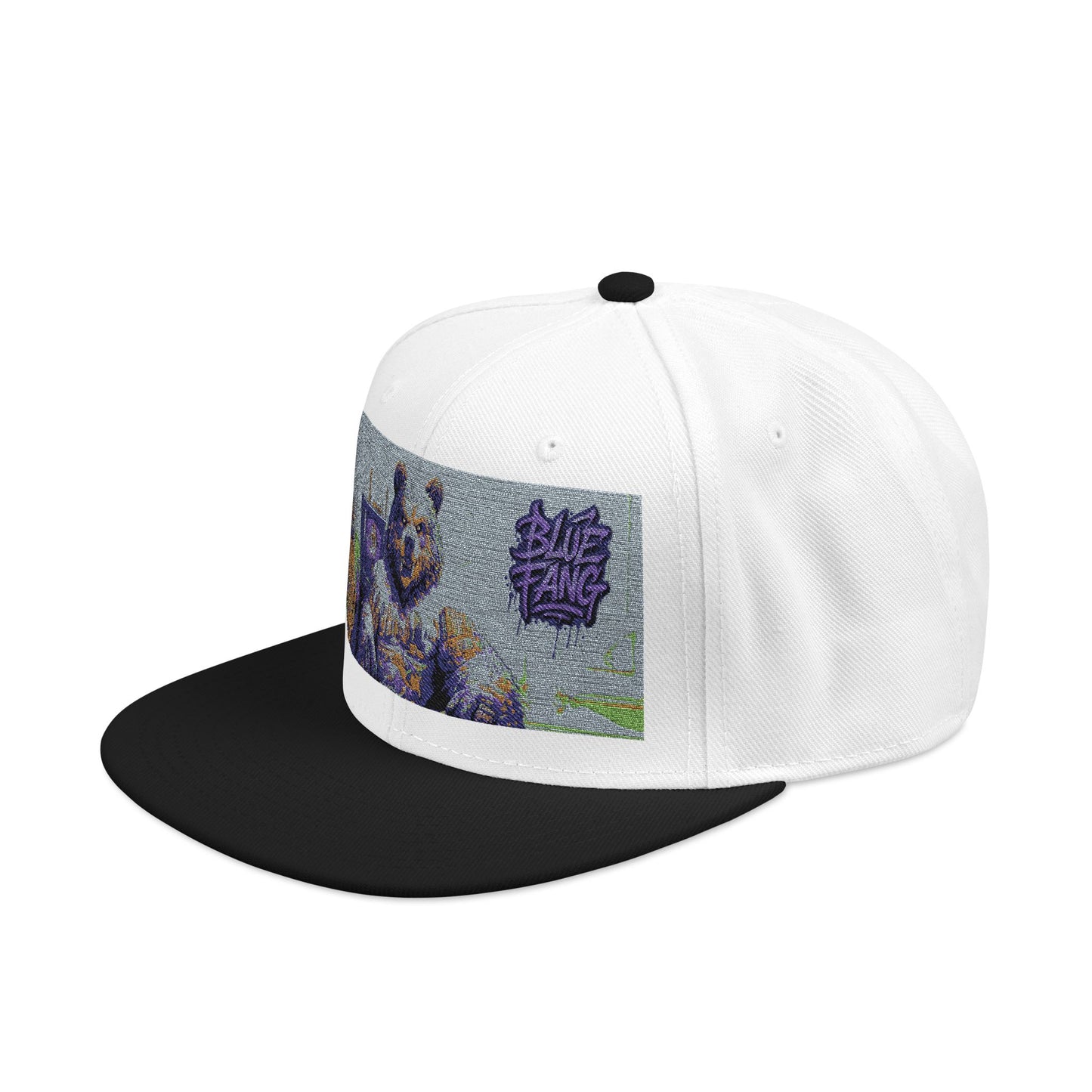 Snapback Cap Embroidered with Edgy Bear Design
