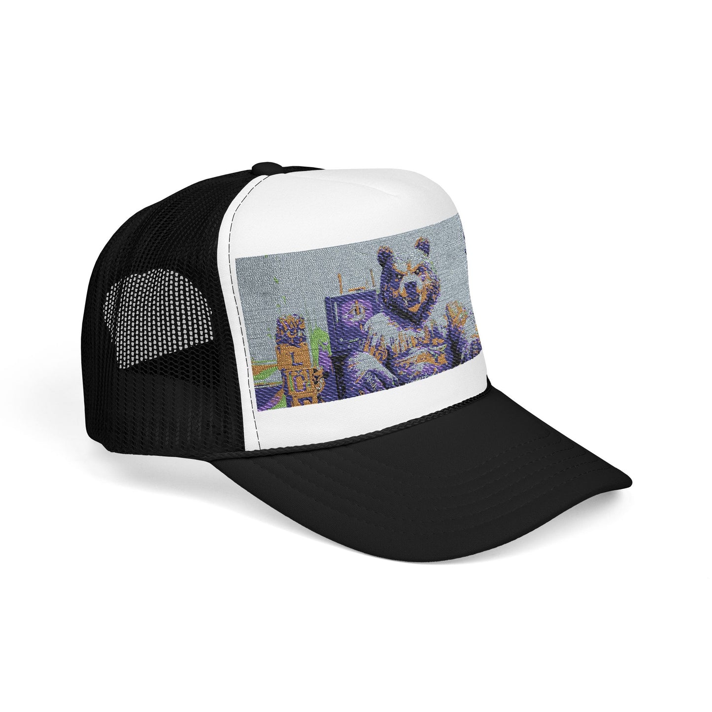 Trucker Hat, Edgy Hat for Festivals, Embroidered Foam Cap, Perfect Gift for Birthday, Halloween & Casual Wear