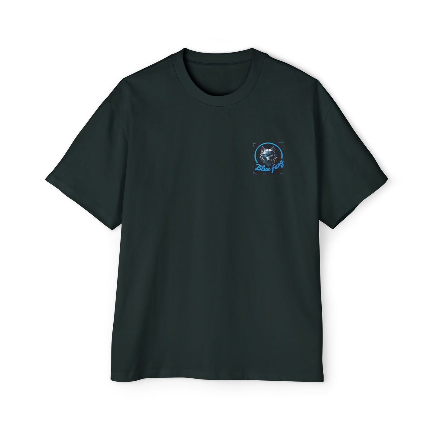 Fearless Blue Fang Men's Heavy Oversized Tee, Graphic Shirt for Casual Wear, Gift for Him, Streetwear Fashion, Unique Art Tee