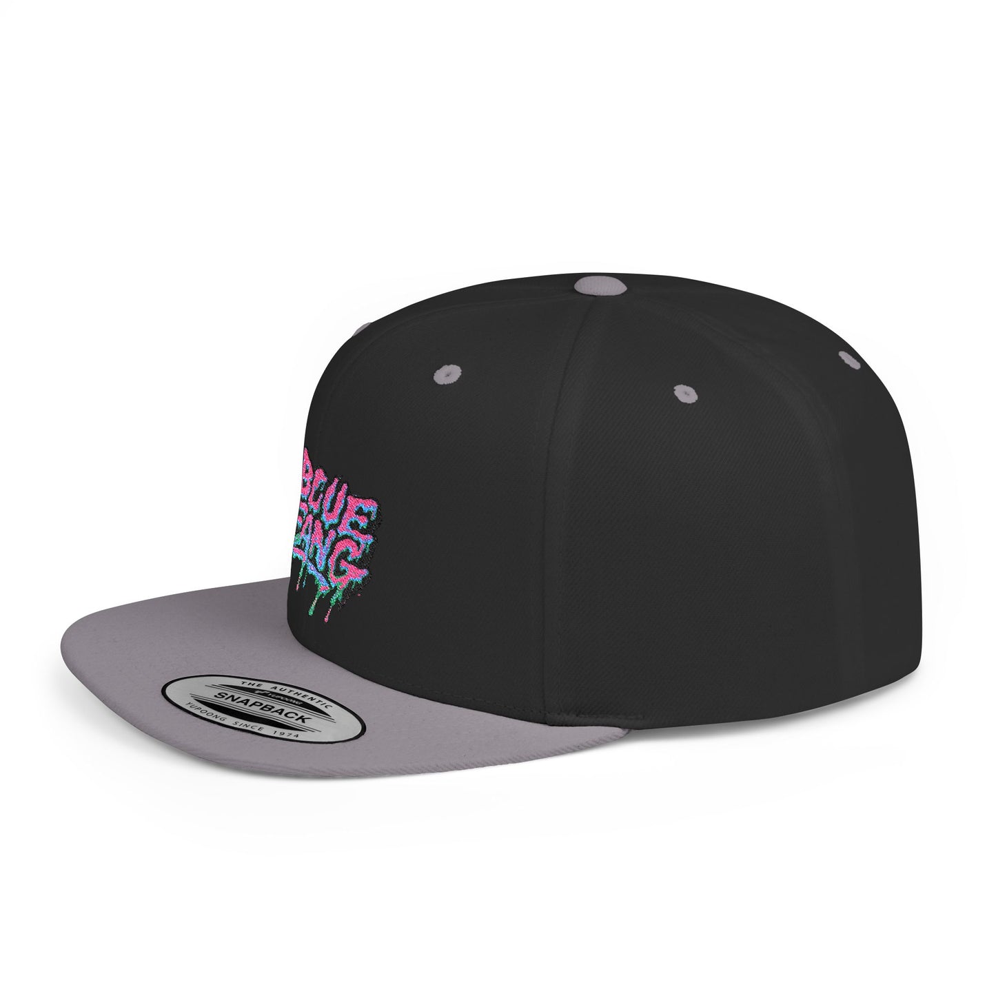 Retro-Inspired Flat Bill Snapback Cap, Hip-Hop Style Hat, Streetwear Accessory, Urban Fashion, Gift for Trendsetters