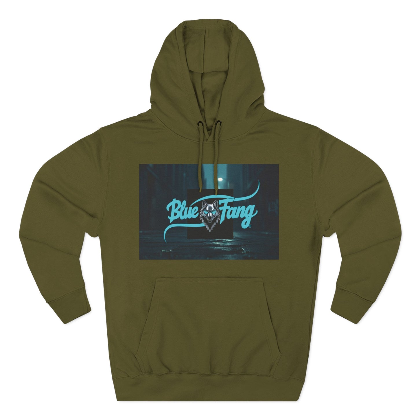 Fearless Blue Fang Hoodie, Fleece Hoodie for Music Lovers, Edgy Streetwear, Gift for Him/Her, Casual Fall/Winter Wear