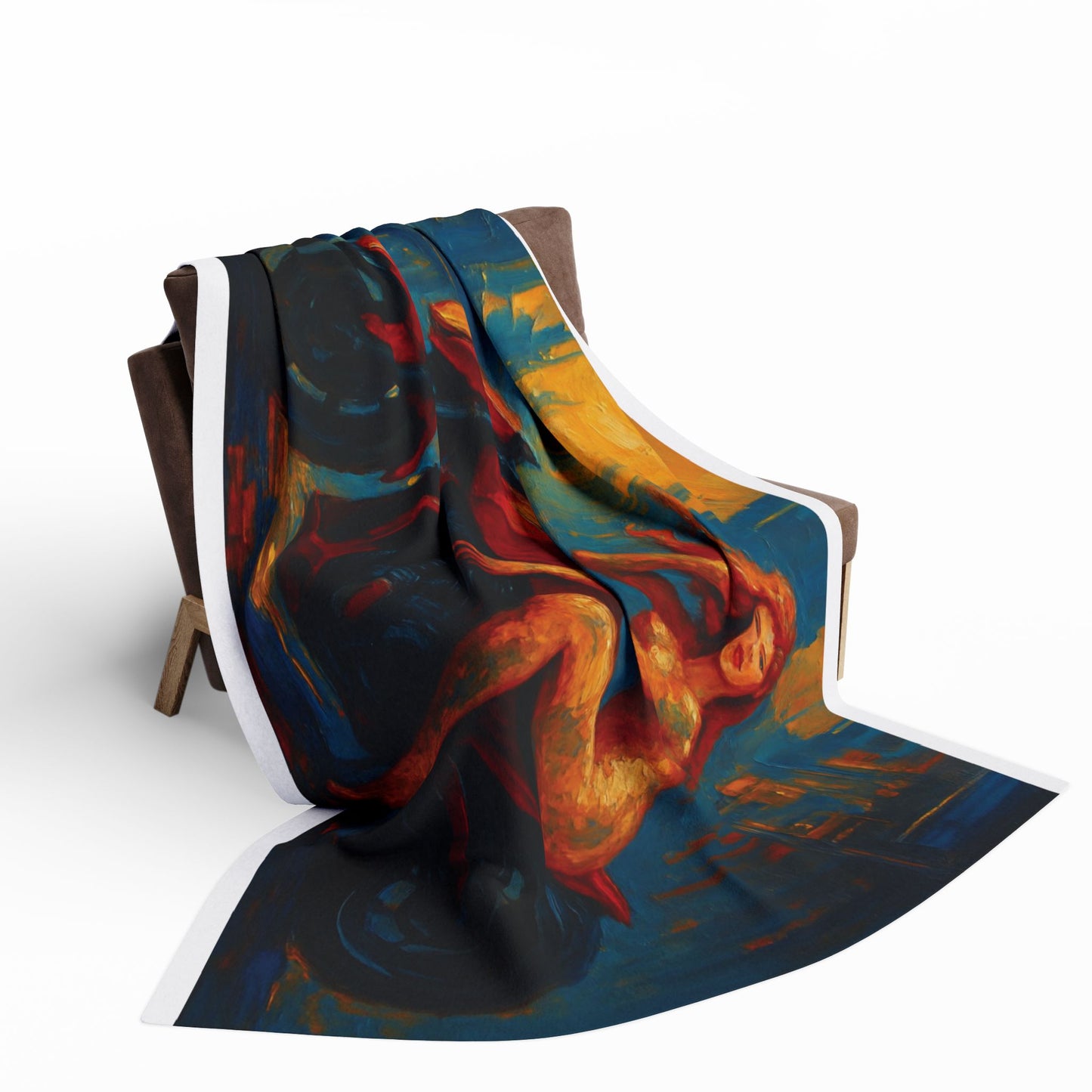 Vibrant Motorcycle Art Fleece Blanket | Cozy Gift for Bikers, Home Decor, Art Lovers | Stylish and Unique