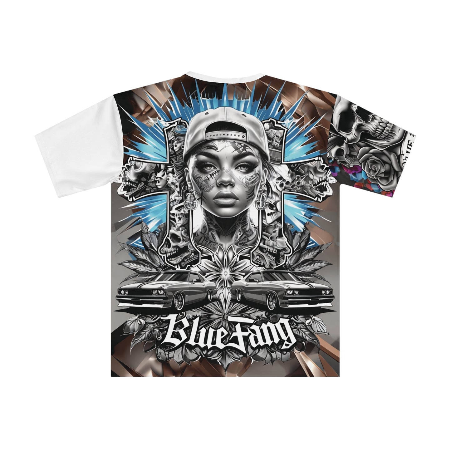 Men's Graphic T-Shirt, Unique Streetwear Tee, Skull and Rose Art, Hip Hop Fashion, Casual Summer Style, Gift for Him