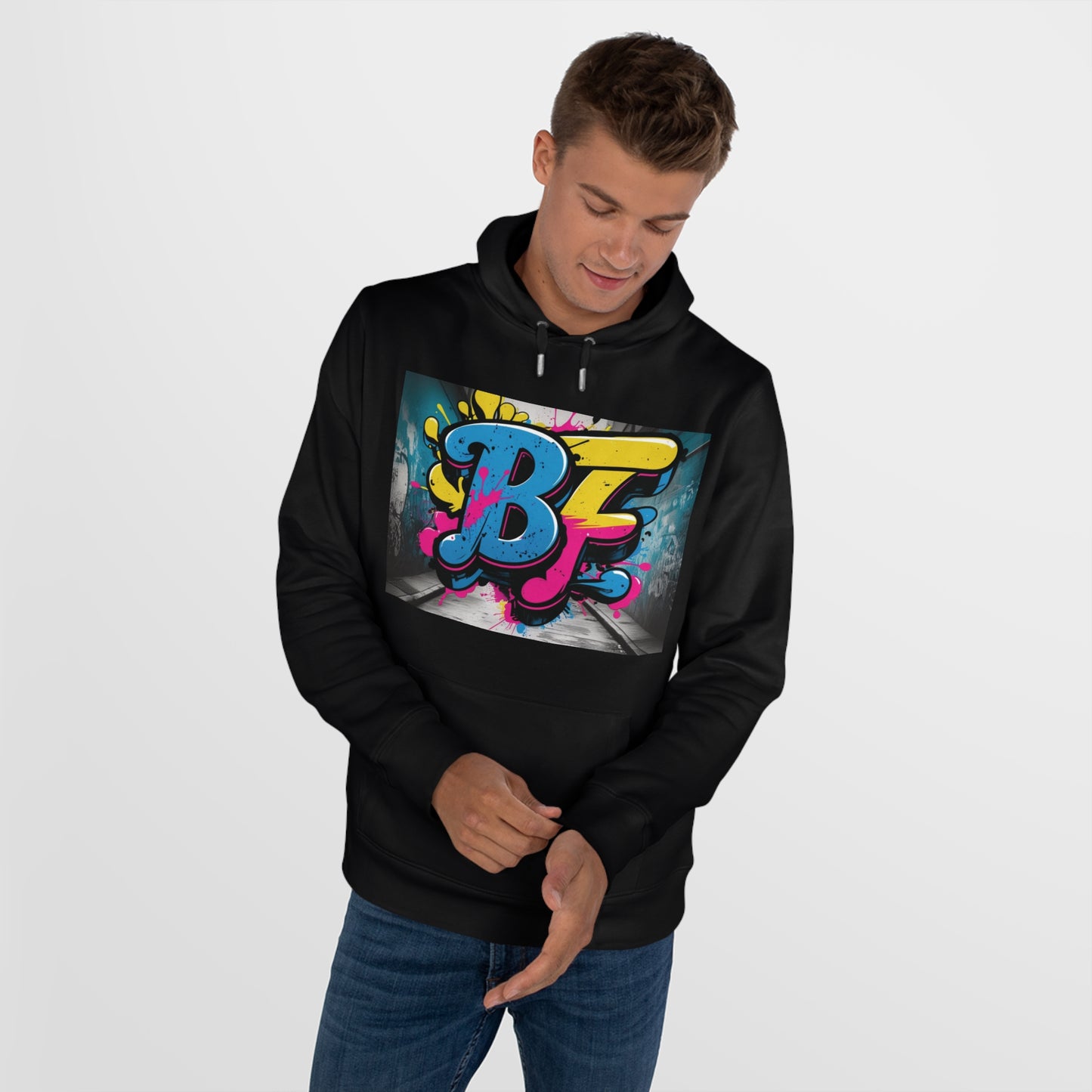 Vibrant Street Art Hooded Sweatshirt, Unisex Trendy Hoodie for Teens, Cool Graffiti Style, Stylish Casual Wear, Perfect Gift for Art Lovers