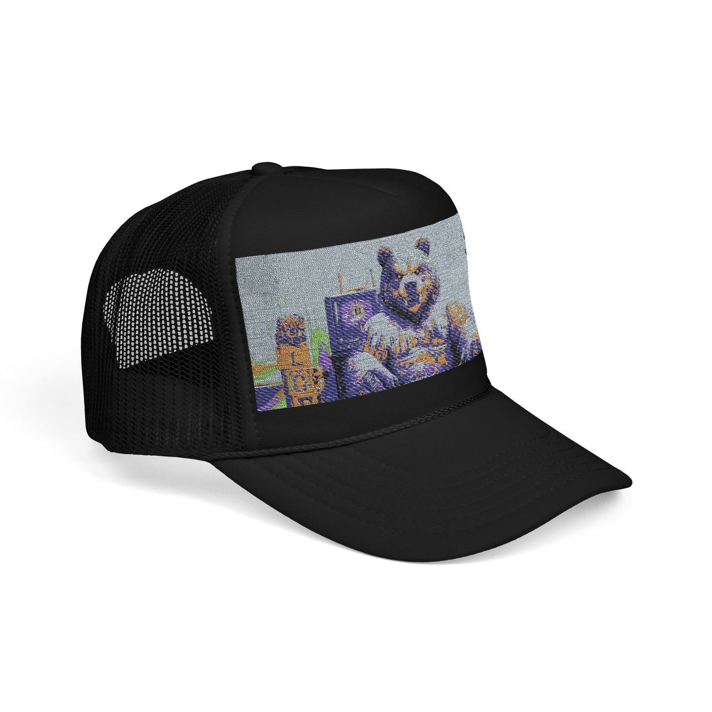 Trucker Hat, Edgy Hat for Festivals, Embroidered Foam Cap, Perfect Gift for Birthday, Halloween & Casual Wear