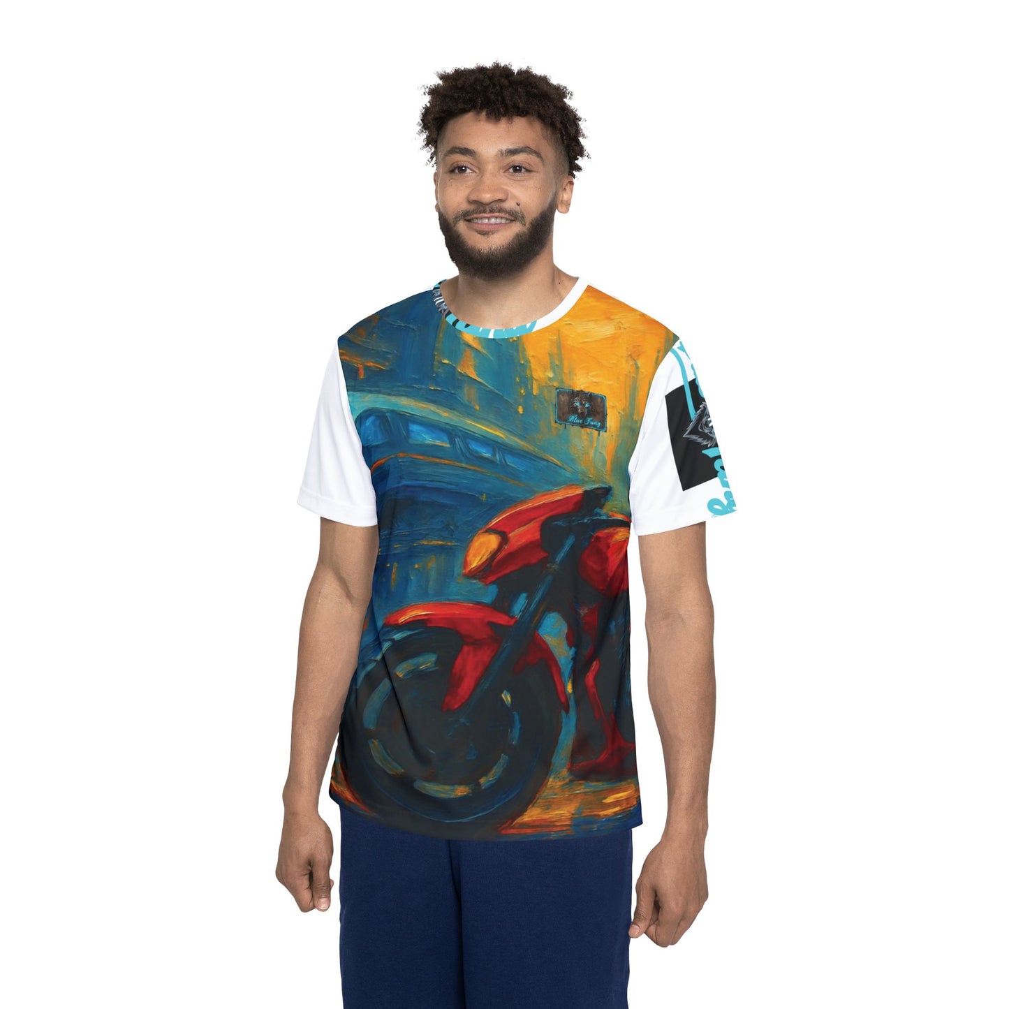 Sports Jersey - Art Futuristic Biker Chick Design