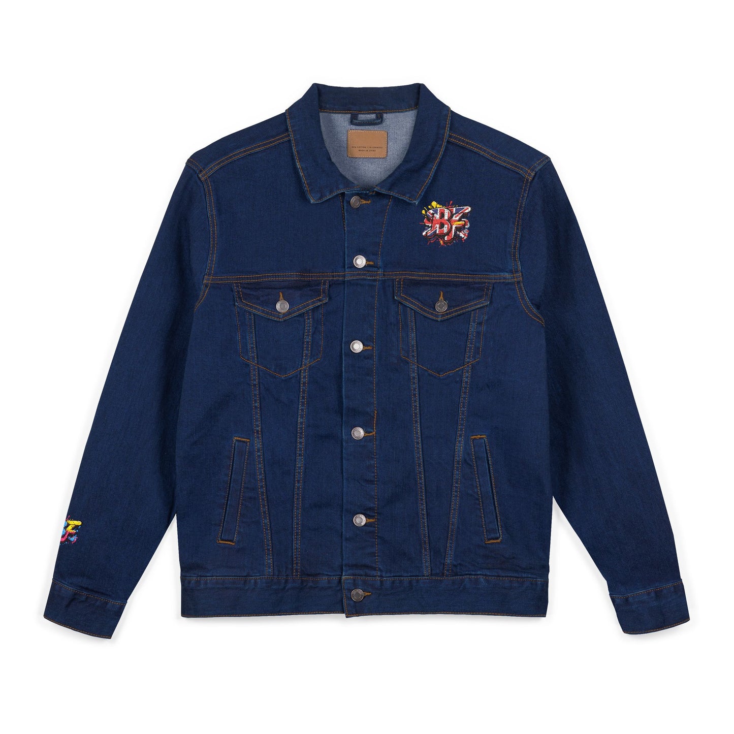 Unisex Embroidered Denim Jacket - Trendy Outerwear for Casual Vibes, Street Style, Gift for Music Lovers, Summer Festivals, Everyday Wear