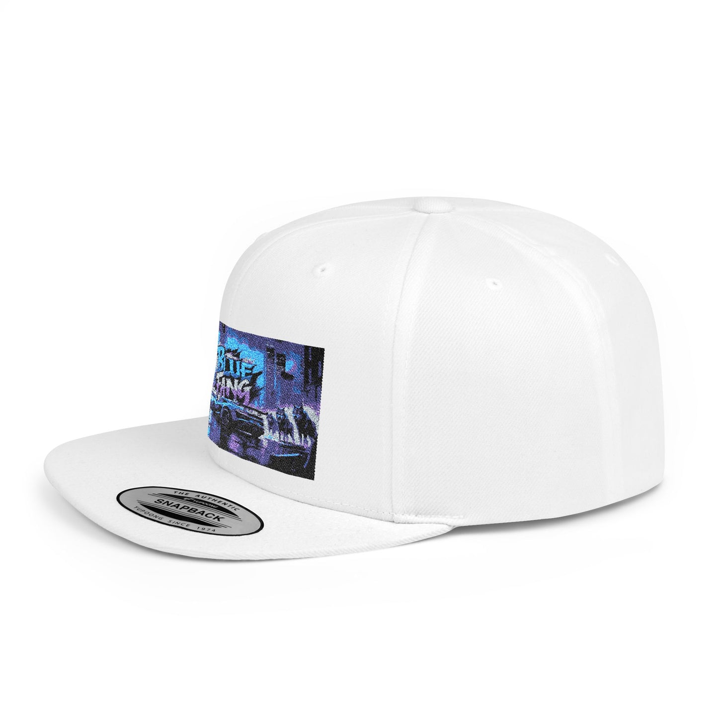 Retro-Inspired Flat Bill Snapback Cap, Hip-Hop Style Hat, Streetwear Accessory, Urban Fashion, Gift for Trendsetters