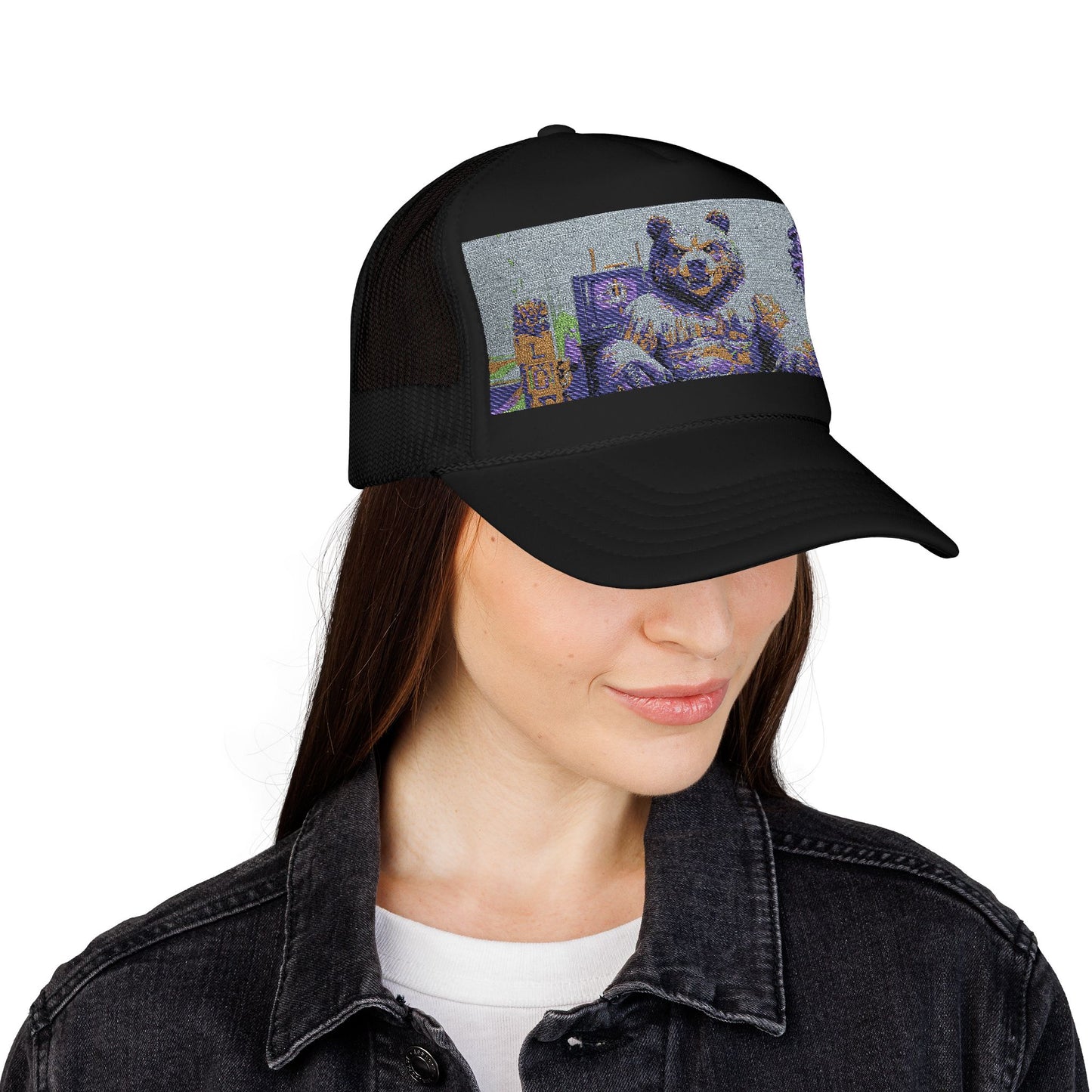 Trucker Hat, Edgy Hat for Festivals, Embroidered Foam Cap, Perfect Gift for Birthday, Halloween & Casual Wear