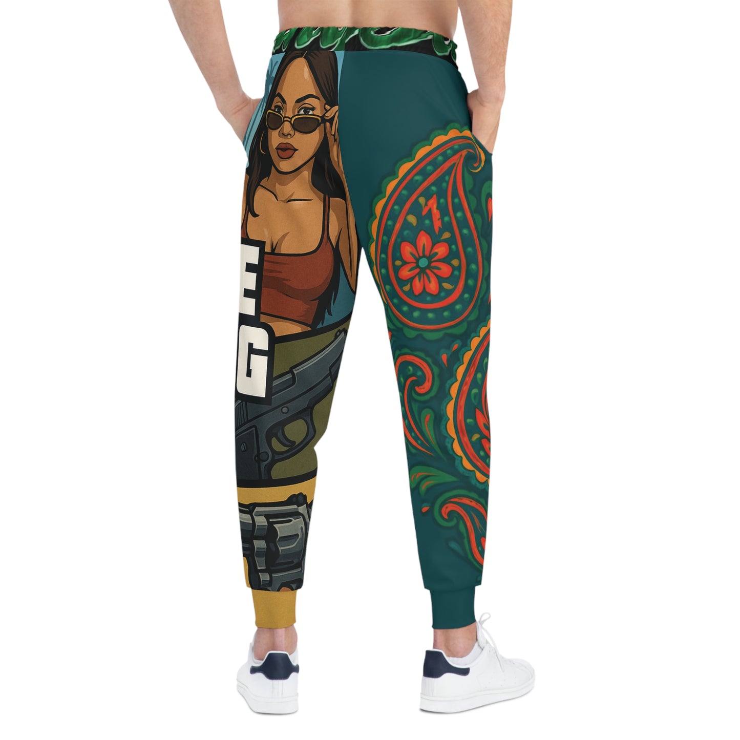 Edgy Graphic Joggers | Urban Streetwear, Casual Lounge, Gift for Him & Her, Festive Apparel, Cool Unique Design