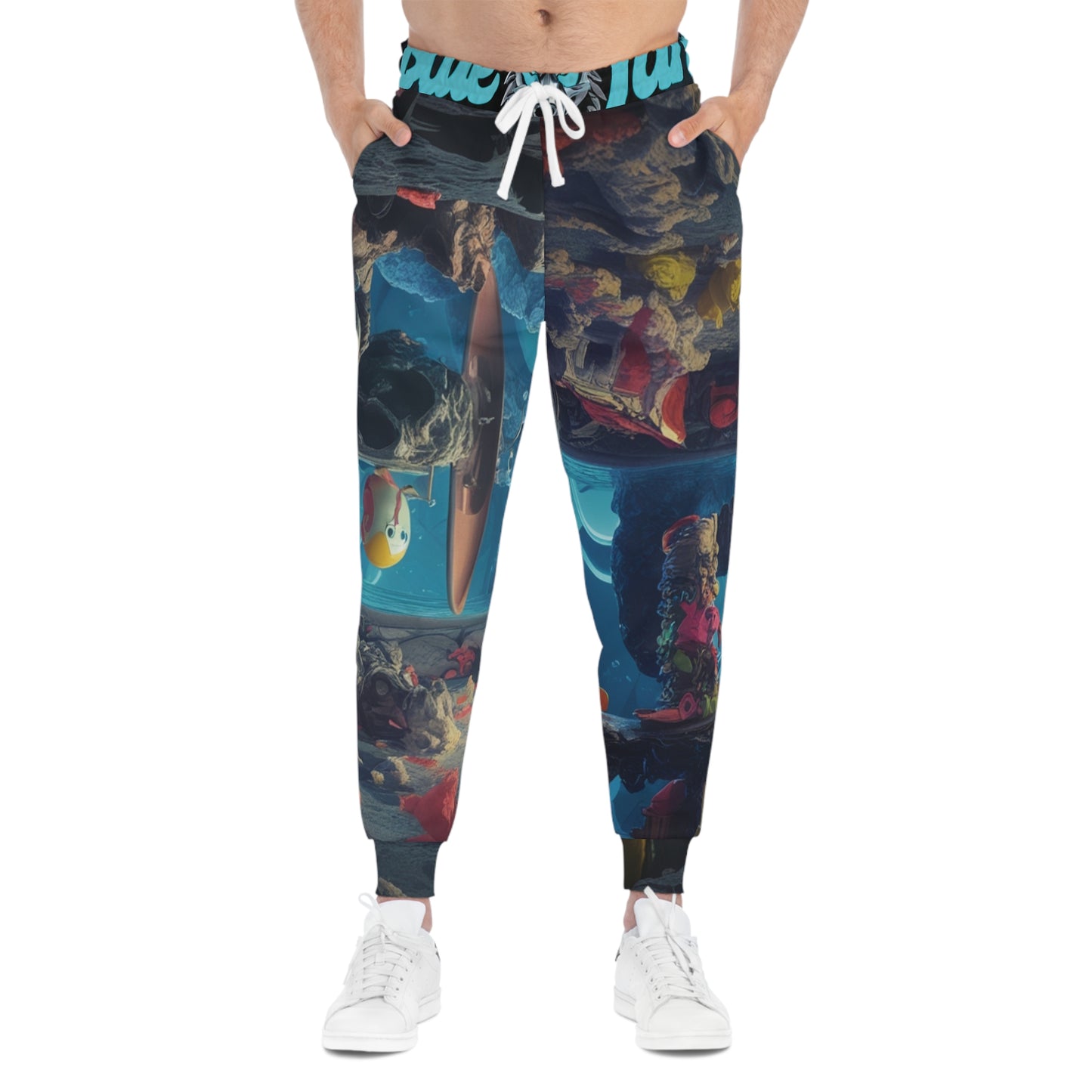 Athletic Joggers - Underwater Trippy Sea Water World Design