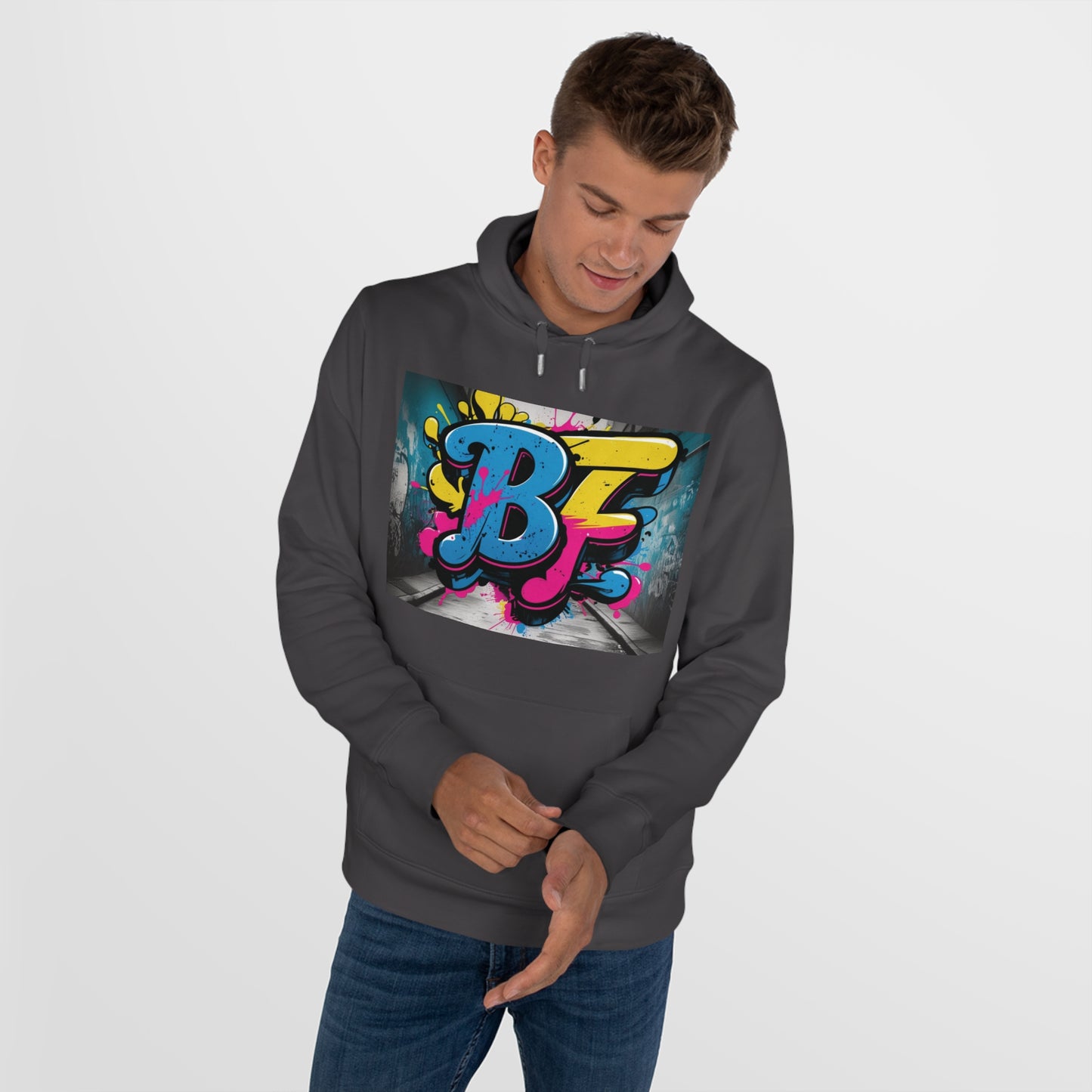 Vibrant Street Art Hooded Sweatshirt, Unisex Trendy Hoodie for Teens, Cool Graffiti Style, Stylish Casual Wear, Perfect Gift for Art Lovers