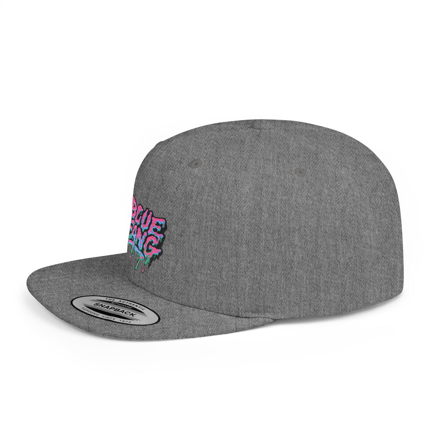 Retro-Inspired Flat Bill Snapback Cap, Hip-Hop Style Hat, Streetwear Accessory, Urban Fashion, Gift for Trendsetters