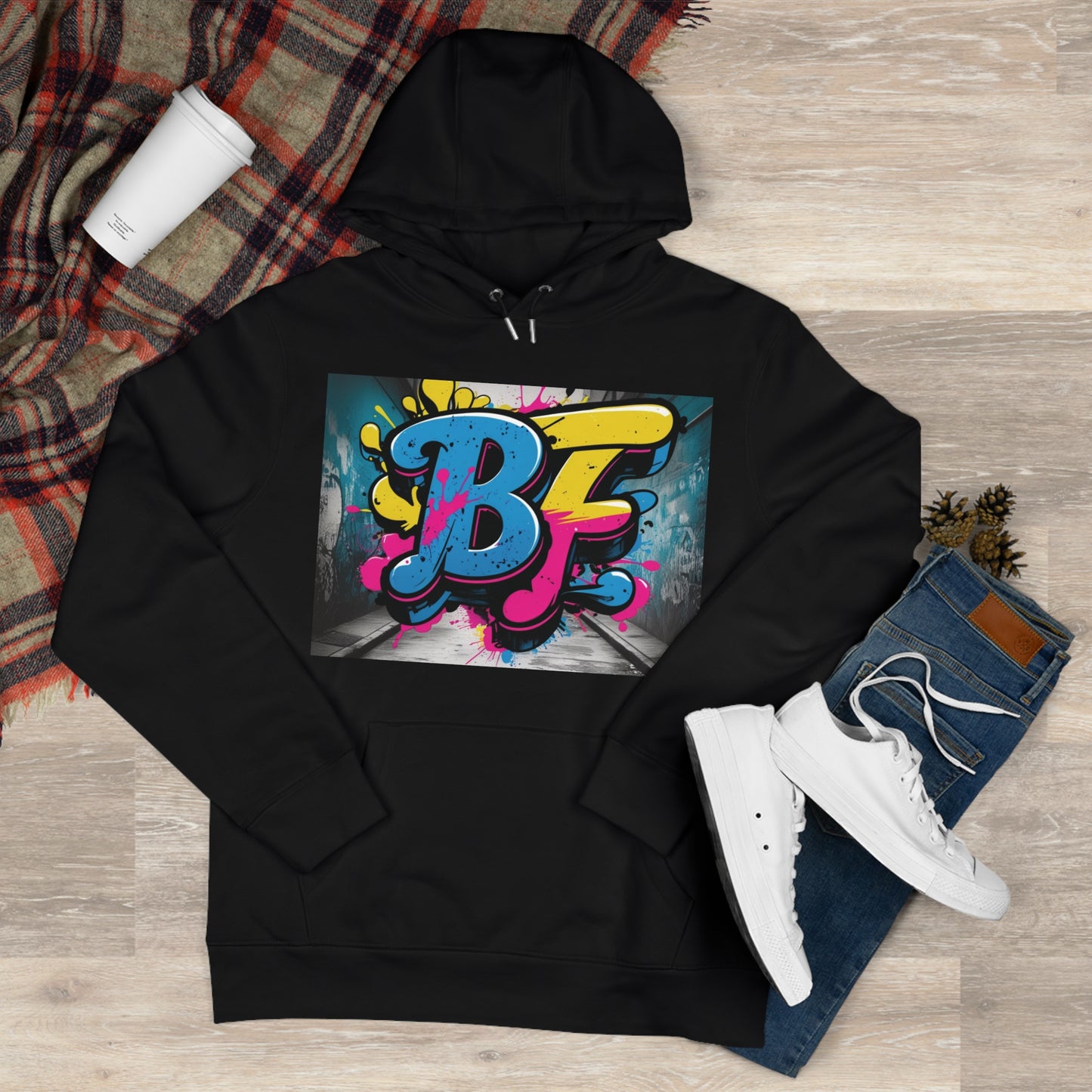Vibrant Street Art Hooded Sweatshirt, Unisex Trendy Hoodie for Teens, Cool Graffiti Style, Stylish Casual Wear, Perfect Gift for Art Lovers