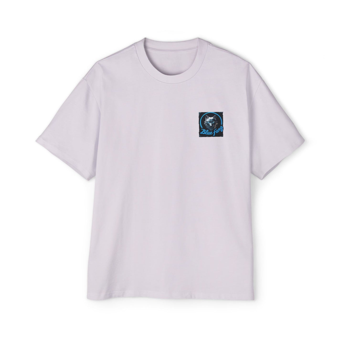 Fearless Blue Fang Men's Heavy Oversized Tee, Graphic Shirt for Casual Wear, Gift for Him, Streetwear Fashion, Unique Art Tee