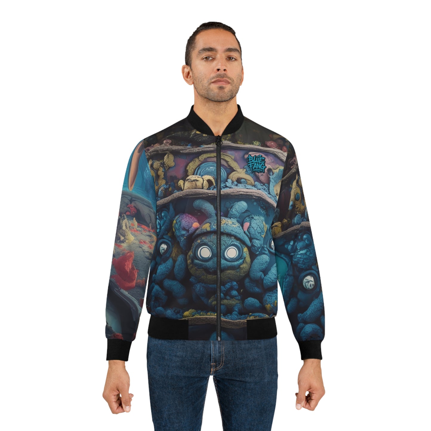 Bomber Jacket - Underwater Trippy Sea Water World Print