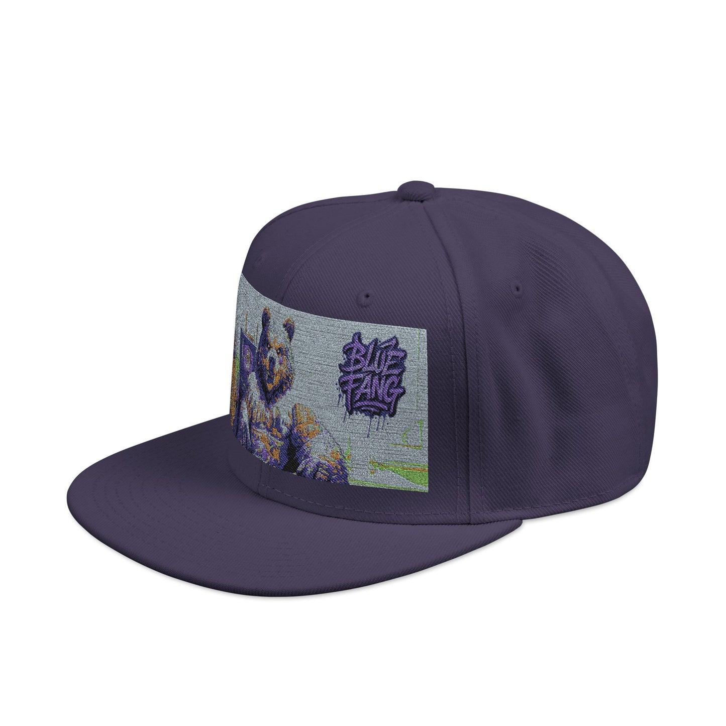 Snapback Cap Embroidered with Edgy Bear Design