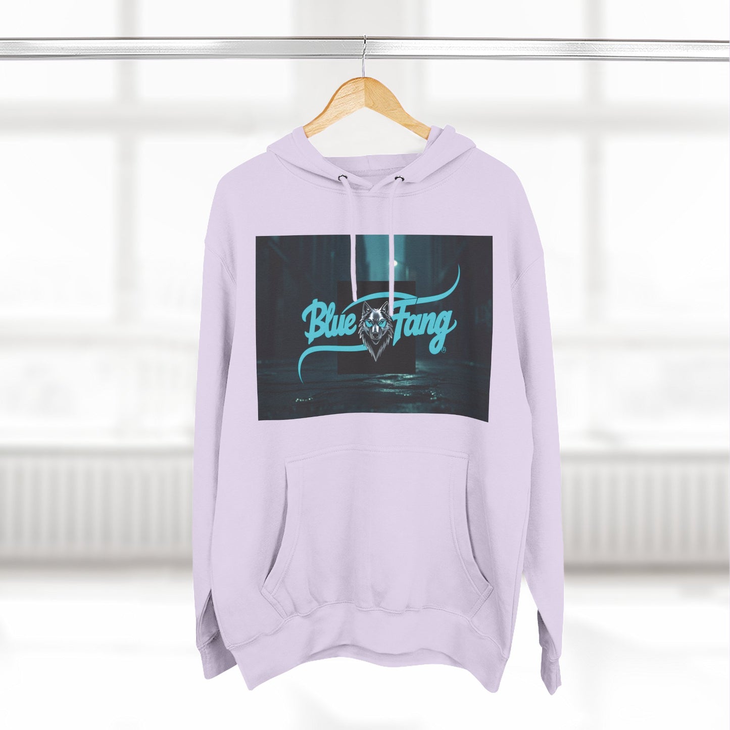 Fearless Blue Fang Hoodie, Fleece Hoodie for Music Lovers, Edgy Streetwear, Gift for Him/Her, Casual Fall/Winter Wear