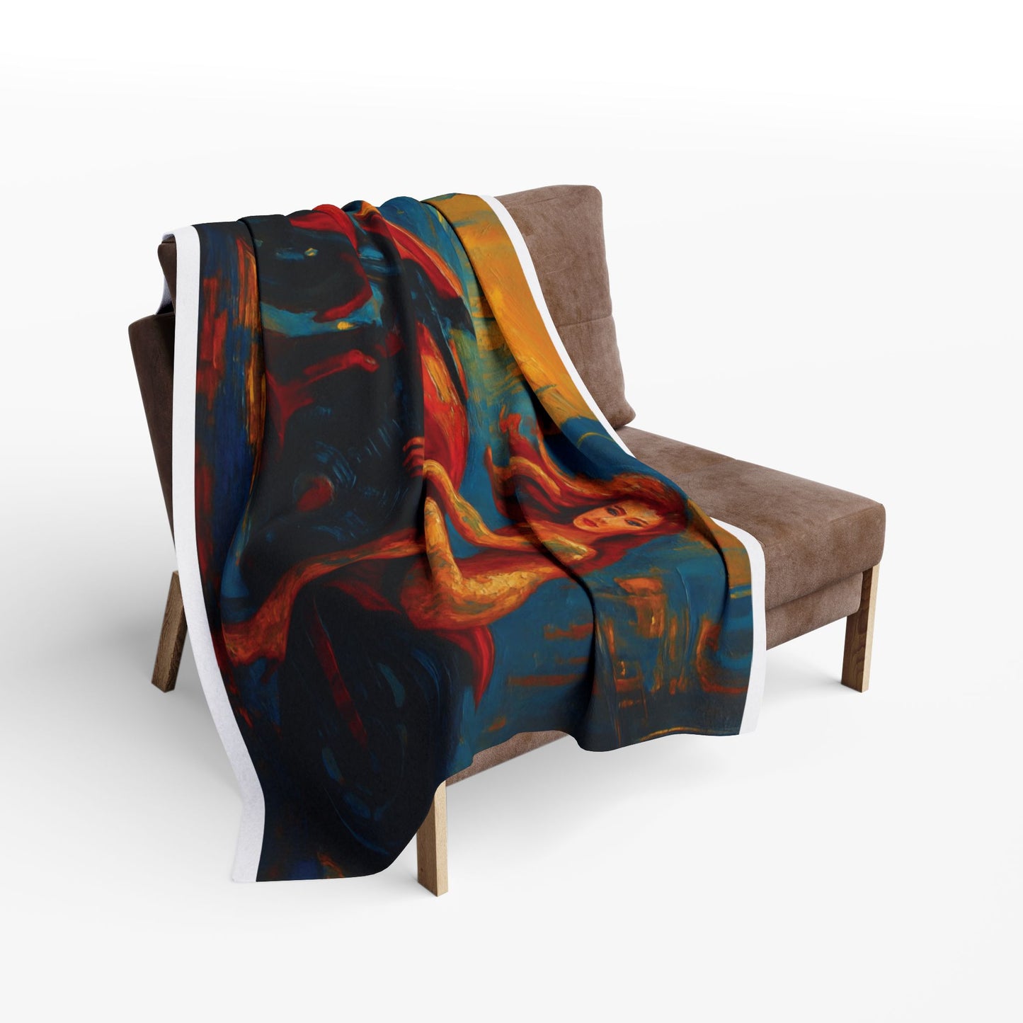 Vibrant Motorcycle Art Fleece Blanket | Cozy Gift for Bikers, Home Decor, Art Lovers | Stylish and Unique