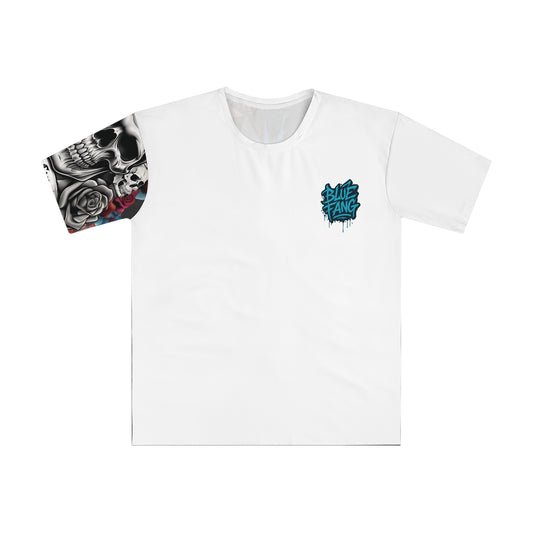 Men's Graphic T-Shirt, Unique Streetwear Tee, Skull and Rose Art, Hip Hop Fashion, Casual Summer Style, Gift for Him