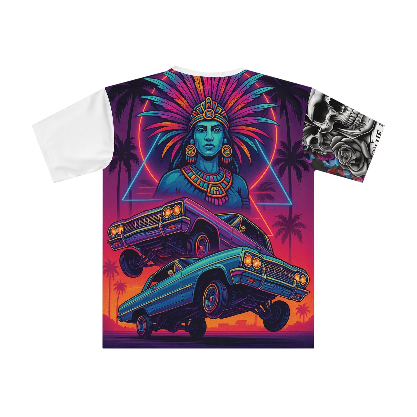 Men's Graphic T-Shirt, Unique Streetwear Tee, Skull and Rose Art, Hip Hop Fashion, Casual Summer Style, Gift for Him
