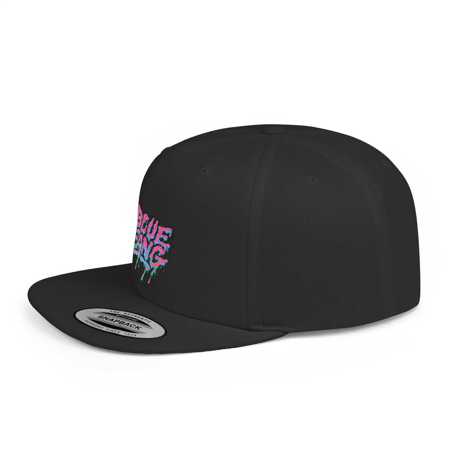 Retro-Inspired Flat Bill Snapback Cap, Hip-Hop Style Hat, Streetwear Accessory, Urban Fashion, Gift for Trendsetters