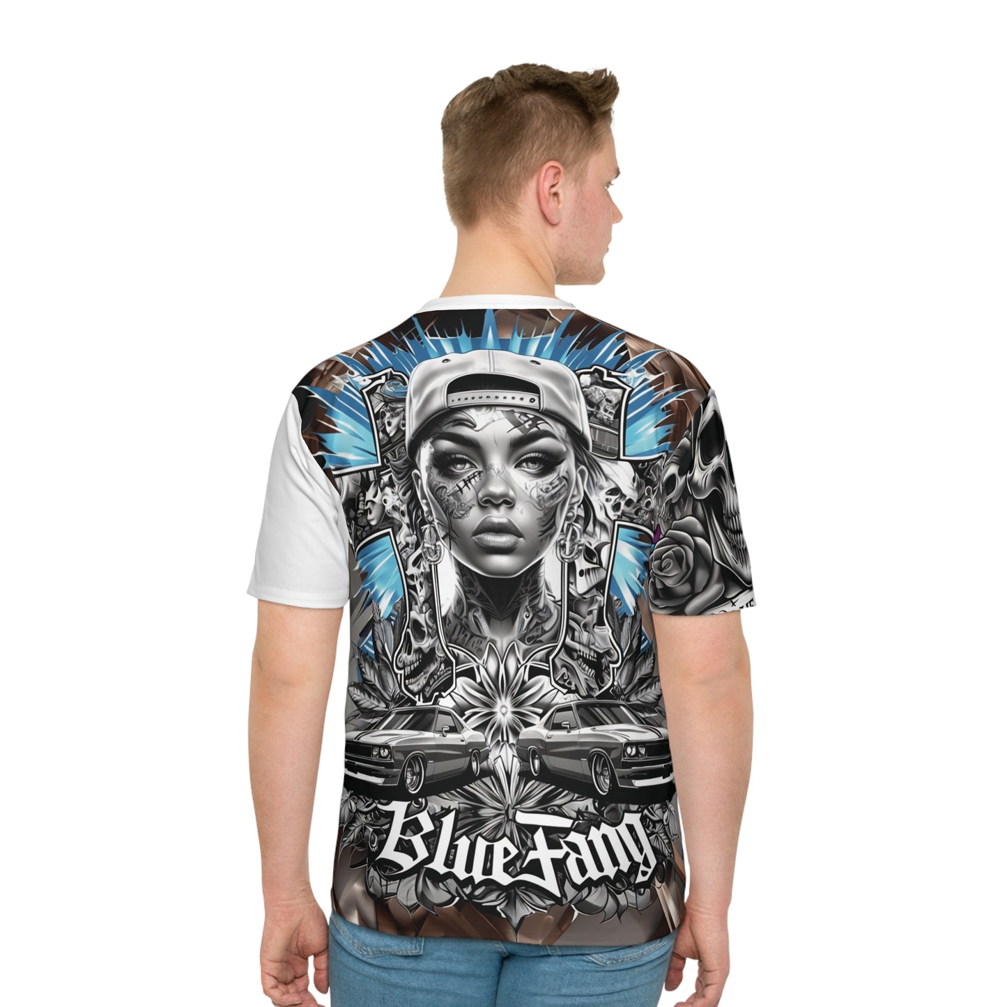 Men's Graphic T-Shirt, Unique Streetwear Tee, Skull and Rose Art, Hip Hop Fashion, Casual Summer Style, Gift for Him