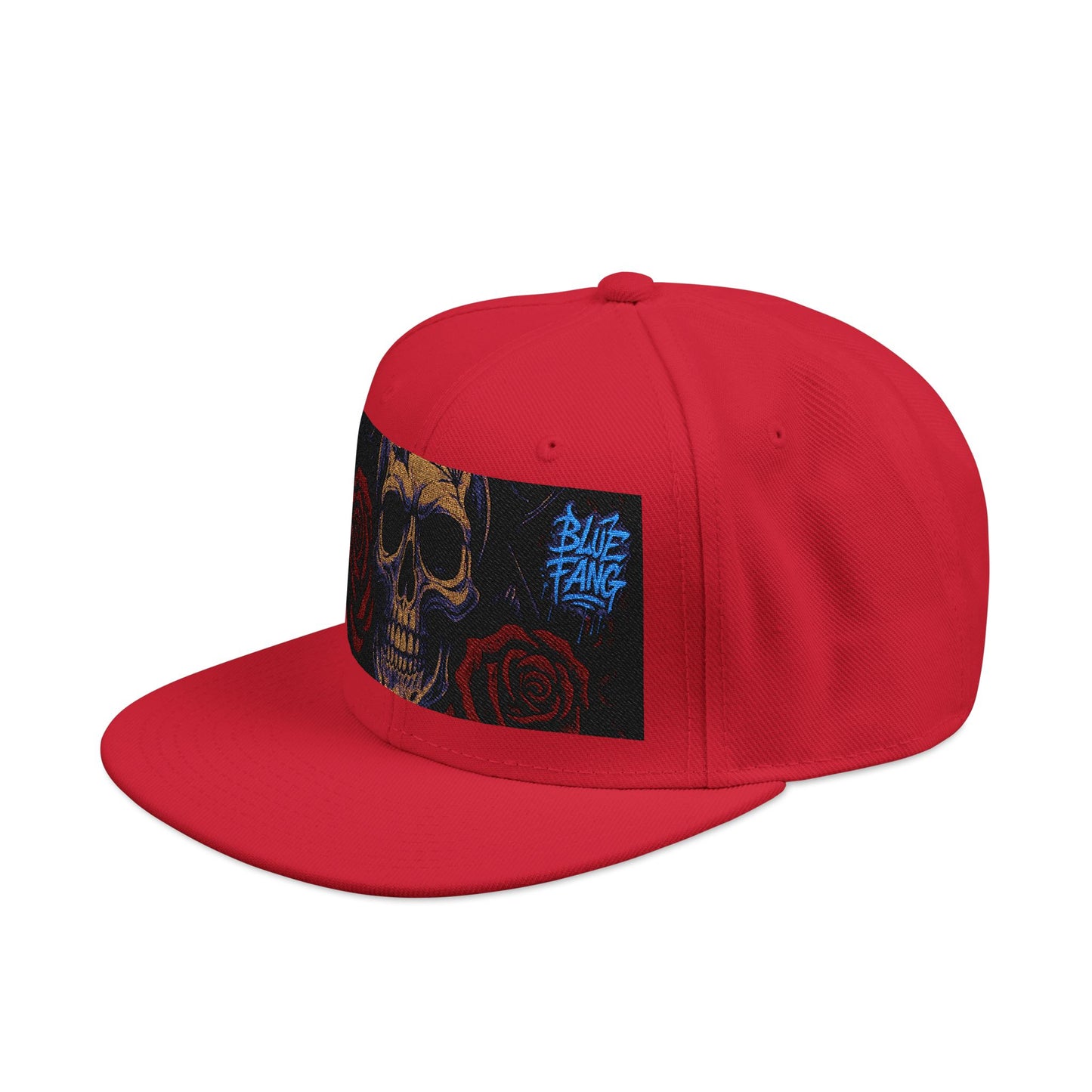 Snapback Hat - Skull Rose Gothic Old School Embroidery Design