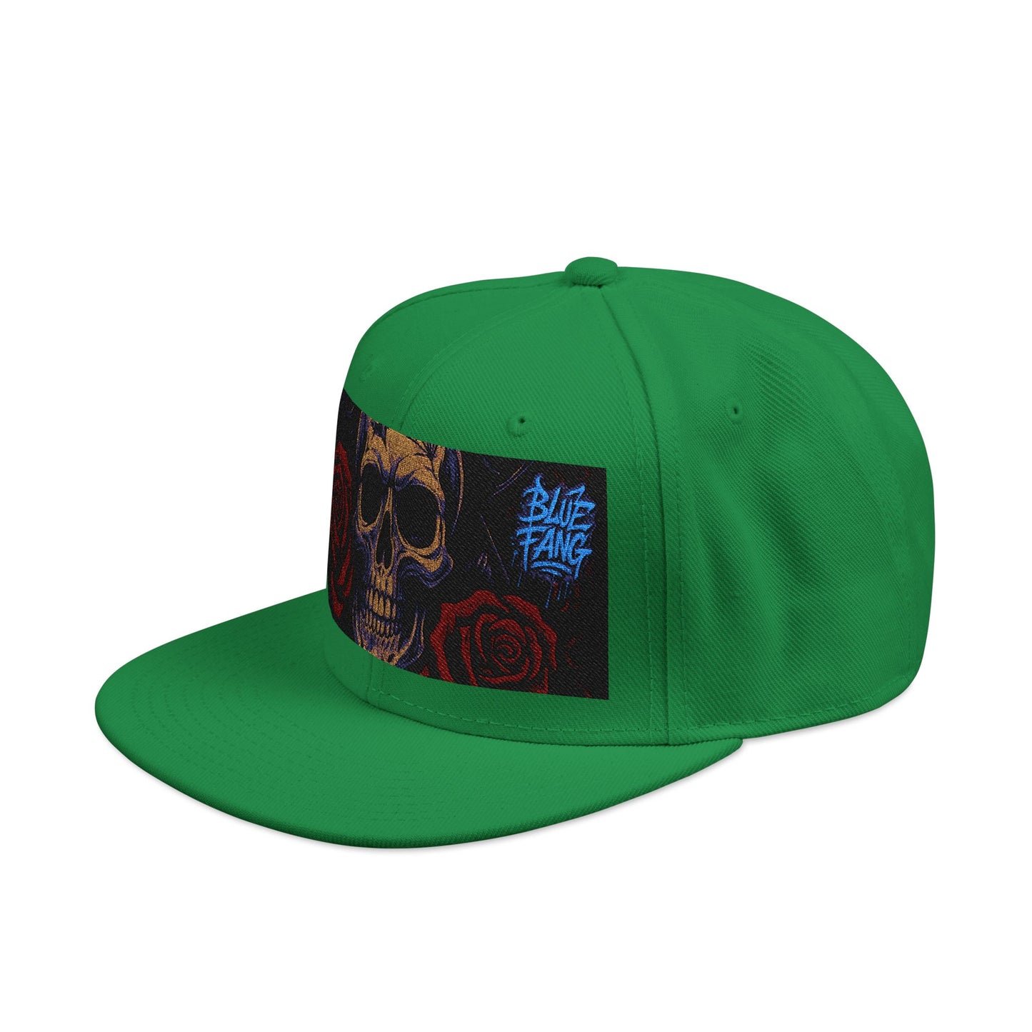 Snapback Hat - Skull Rose Gothic Old School Embroidery Design
